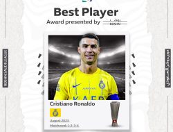 Cristiano Ronaldo Meraih Gelar Pemain Terbaik Bulan Agustus di Liga Arab Saudi
