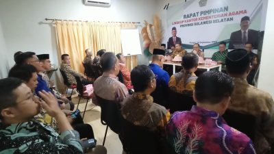 Bahas Hari Santri dan HAB ke-78, Kakanwil Kemenag Sulsel Kumpulkan Pejabat di Kota Palopo