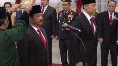 Presiden Jokowi Resmi Lantik AHY dan Hadi Tjahjanto Jadi Menteri